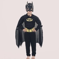 Children Boys Bat Man Costume Batboy Fancy Black Superhero Cosplay Kids Costume Outfits Comic Masquerade Evening
