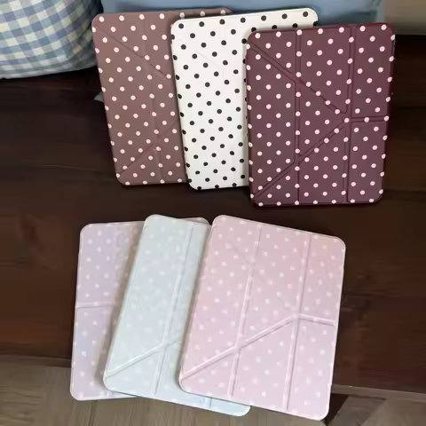 Ins Full Screen Polka Dots Y2K Cover For iPad Pro 13 11th M5 M4 12.9 A16 10 8 7 9th 10th For iPad Ai