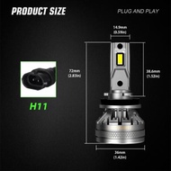 Sepasang Novsight N37 H4 H11 Lampu Utama Mobil Tipe Led Terang 120w 22000lm 6500K