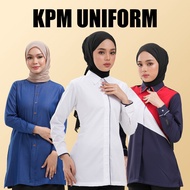 Baju KPM - 2XL Size - Baju Korporat KPM Perempuan - Koperat Lengan Panjang Pendek