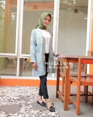 Happy KIMONO DAISY MOTIF CARDIGAN LONG KIMONO DAISY MOTIF