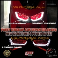 PAKET LAMPU ALIS ALL NEW NMAX 2020 2021 DEPAN BELAKANG BONUS DEVIL EYES / LED ALIS STOPLAMP ALL NEW 