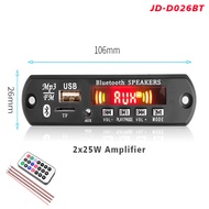 Modul MP3 Bluetooth 5.0 (Power amplifier 2*25W)  Model: JQ-D026BT