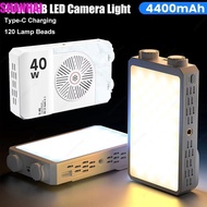 SHANHAI RGB LED Camera Light, 40W 2800-9000K Mini LED Video Lamp, Compact Adjustable FX 8 Modes 3 Co