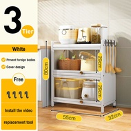 5layer Kitchen Cabinet Rack Rak Kabinet Dapur Microwave Oven Cabinet Kitchen Storage Racks Shelf 厨房置物架