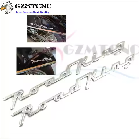 For Harley Davidson Road King 3D Chrome Motorcycle Roadking Decals Stickers 110/105th Anniversary Cl