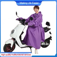 Adult Raincoat Electric Bike Long Stormproof Single Raincoat Motorcycle Riding Raincoat