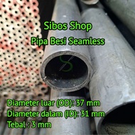 Seamless Iron Pipe OD 37mm ID 31mm Thickness 3mm Length 20cm to 150cm