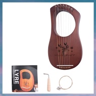(UDOP) 7-String Lyre Harp Mahogany Solid Wooden Metal Strings Stringed Instruments