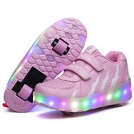 Children's shoes with light-emitting shoes double-wheeled Heelys unisex roller skates size 27-39