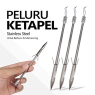 Jreameast Peluru Ketapel Ikan Stainless Steel Slingshot Catapult Dart 3 PCS 145mm