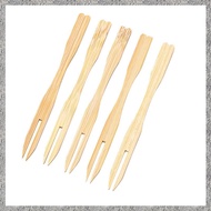 (BIGY) 500Pcs Bamboo Appetizer Forks 3.5 Inch Mini Bamboo Forks Disposable Wooden Forks Small Fruit 