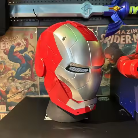 Iron Man helmet MK5 Jarvis helmet luminous manual opening and closing wearable cool children's adult