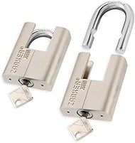 [ZARKER J55S] keyed Different Padlock - Stainless Steel Shackle Lock, Container storages, Outdoor Wa