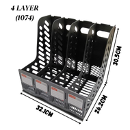 GO/K2 PVC MAGAZINE BOX/MAGAZINE HOLDER FILE 3/4 LAYER+PEN HOLDER /3"/4"/5"/6" STORAGE DESK ORGANIZER