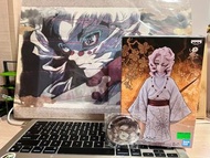 鬼滅之刃下弦伍 累 Ufotable cafe餐墊 襟章 色紙 figure景品