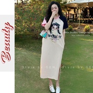 STRAIGHT OFFICE GIRLFRIEND DRESS V666 CUTE GIRL PRINTED IN 3 YOUTHFUL COLORS DESIGN - LUXURY PARTY G