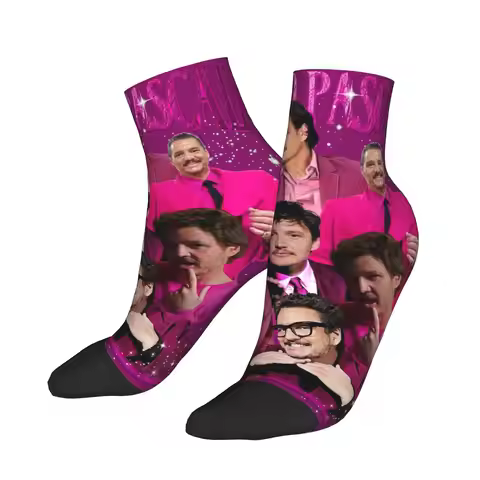 Pedro Pascal in Pink Ankle Socks Fashion Quality Soft Casual Socks Summer Running Sports Pattern Ant