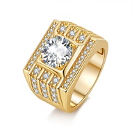 3ct Real Moissanite Ring Pass Diamond Test GRA Certified 925 Sterling Silver D Color Round Cut Men W