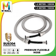 MCPRO SUS304 STAINLESS STEEL PREMIUM FLEXIBLE Shower Hose for Bidet Bath / FLEKSIBEL Hos - 1.2M (SS1