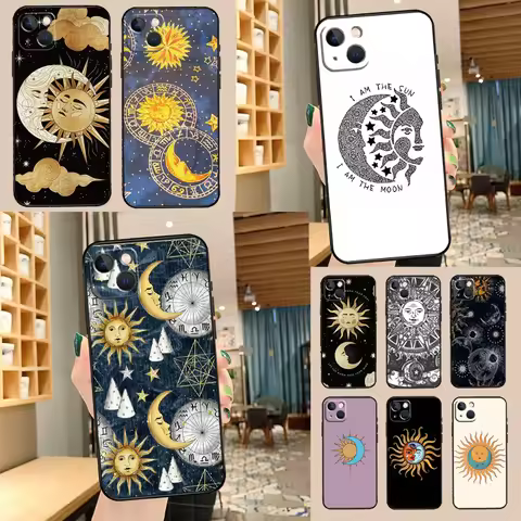 Hippie Sun and Moon Art Case For Samsung Galaxy M06 M11 M31 M14 M34 M54 M12 M32 M52 M15 M13 M16 M36 