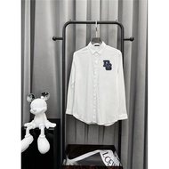 Long Sleeve Shirt Men's Casual Solid Color 4XL