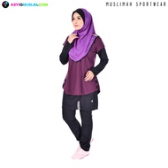 AsyiQmuslim SET BUNGA - BAJU DAN SELUAR) BAJU SUKAN AUTO CANTIK