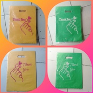 kantong plastik plong motif thank you ukuran 25x35