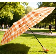 Designer duck head wooden handle umbrella, fashion trend item, special umbrella