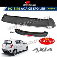 Perodua Axia 2014 - 2022 Oem Carbon Spoiler Bodykit With Led Brake Lamp - HC CARGO