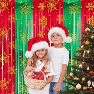Christmas Snowflake Theme Rain Silk Curtain Birthday Party Tassel Curtain Party Decoration Wedding D