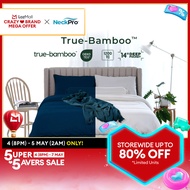 NeckPro True Bamboo Fitted Bedsheet Set | 1200 Thread Count Ultra-Cool OEKO-TEX| Fits Up To 14 Inche