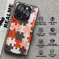 Case REALME C51Y C21Y C15 C12 C33 C35 C20 C40 C67 C25 C25S NARZO 30A 20 Glossy Motif PUZZLE Casing h