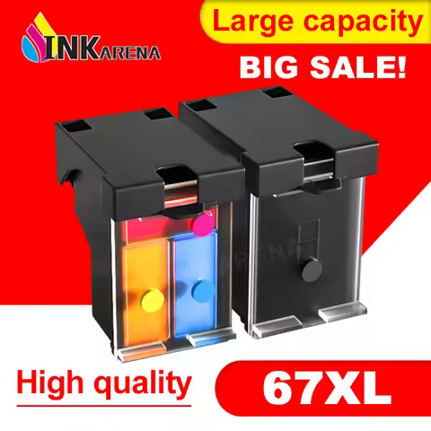 67XL Refillable Ciss Replacement for HP 67 for hp67 Ink Cartridge for HP Envy 4140 4152 4155 4158 12