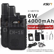 BRoses2pcs KSUN X-M6 6W Portable Walkie Talkie Mini Two Way Radio UHF 400-480 MHZ PMR 446 Transceive