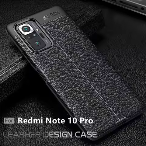 For Redmi Note 10 Pro Case Cover For Xiaomi Redmi Note 10 Pro Capas Phone Bumper TPU Leather For Fun