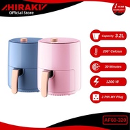 [NEW ARRIVAL] Hiraki Air Fryer Single Pot 3.2L, 1200W, 30mins timer, model: AF60-320 (Blue and Pink)