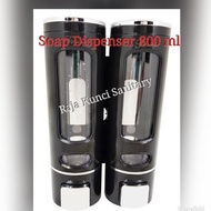 BLACK DOUBLE SOAP DISPENSER BLACK DOUBLE LIQUID SOAP DISPENSER 800 ML