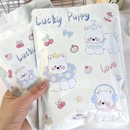Set of 20 White Puppy Blind Zip Bags Size 17x3.5cm - Reply97s