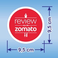 Round Sticker Review us on ZOMATO Sticker diameter 9.5 cm