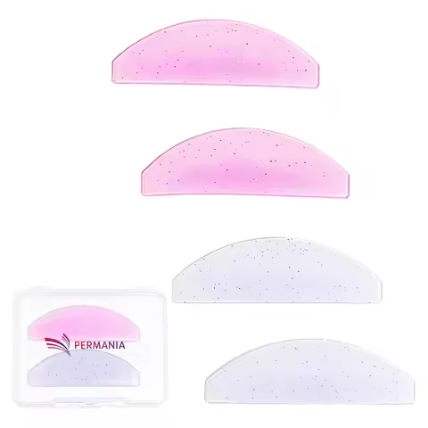 PERMANIA New 2 Pairs Lash Softening Pads Silicone Lash Lift Pad Flat Korean Eyelash Lift Shield For 