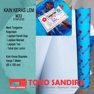 1 METER KAIN KERAS LEM STAPLEKS M33 MERK TANGERINE/KAIN KERAS MURAH/KAIN KERAS TEBAL/KAIN KERAS KERA