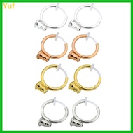 Yuf Ear Clip Converter Earring Accessories Non-pierced Earring Converter with Pad