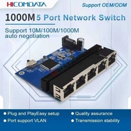 5-Port 2 5D Gigabit Ethernet Switch 1000 Mbps Network Internet Port PCBA Board 5-12 V