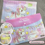 Button Folder A4 Document Holder Cute Cartoon File A4 (1 File)