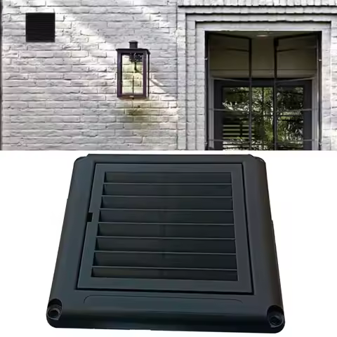 Wall Ventilation Grill Cooling Air Vent Cover Black Plastic Vent With Mesh Square Indoor Exhaust Ven