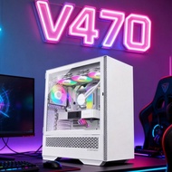 EVESKY V470 Multi-Play White 360 ​​​​Water-Cooled Computer Case Side Transparent Glass Motherboard E