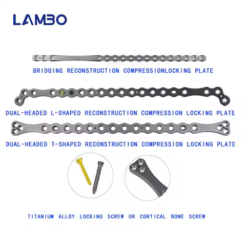 Titanium Bridge/Double L/Double T Reconstruction Compression Locking Plate,Pet Orthopedic Implants,V