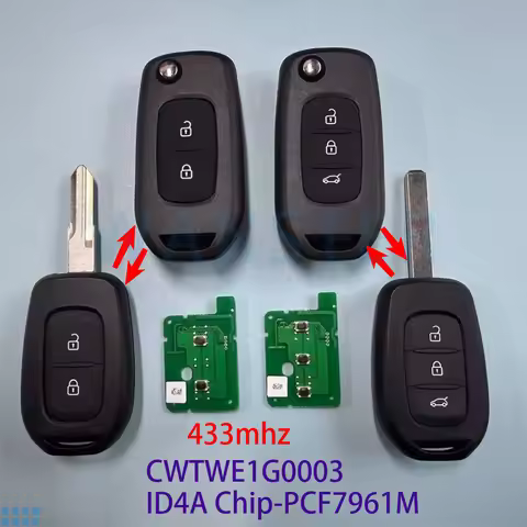 CWTWE1G0003 433mhz ID4A Chip PCF7961M Car Key Fob Remote for Renault Duster/Sandero//Dacia/Logan/Lod