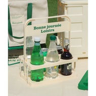 Japan 3COINS < Foldable Beverage Basket >|Can Store Carry Six Cup Drinks|Foldable Design Does Not Ta